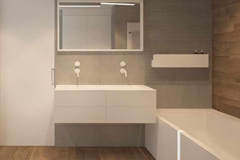 Baño 3 sq.m. en el estilo del minimalismo - Diseño de interiores