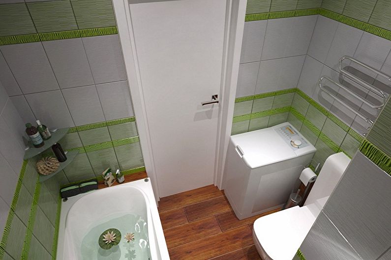 Diseño interior de un baño de 3 m2. - Foto