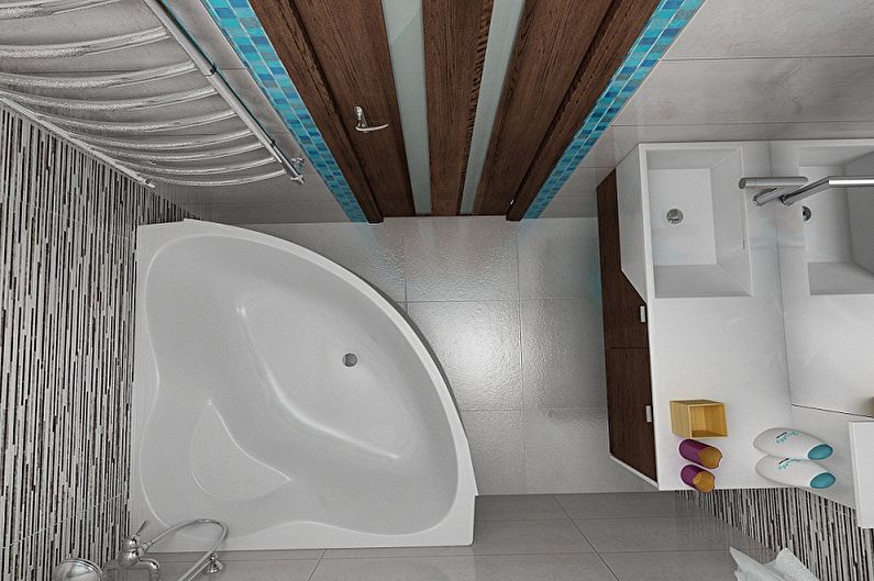 Diseño interior de un baño de 3 m2. - Foto