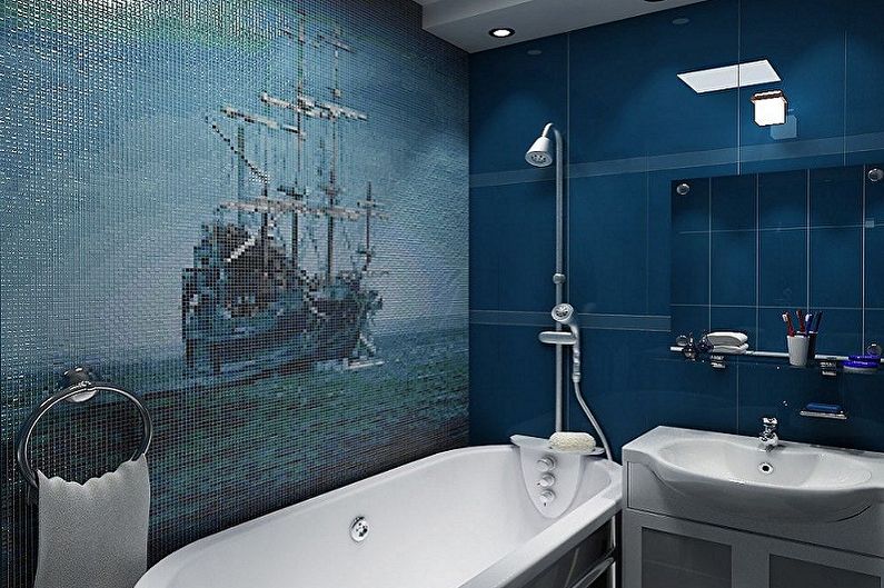 Diseño interior de un baño de 3 m2. - Foto