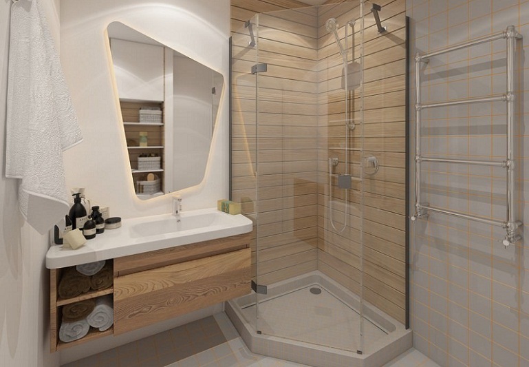 Aménagement intérieur d'une salle de bain de 3 m² - photo