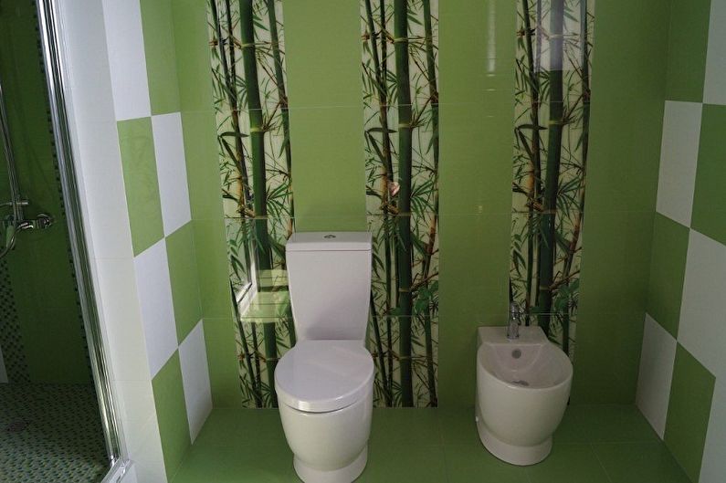 Wanddecoratie in het toilet - foto