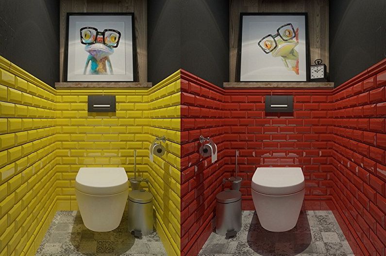 Interieurontwerp van het toilet in Chroesjtsjov - foto