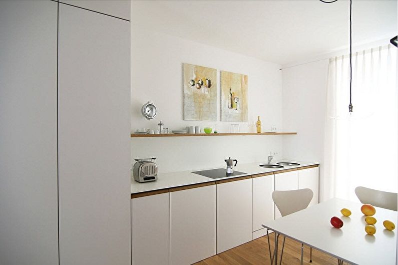 Cuisine 3 par 3 mètres dans le style du minimalisme - Design d'intérieur