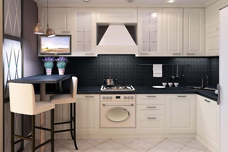 Kitchen interior design 3 by 3 meters - photo