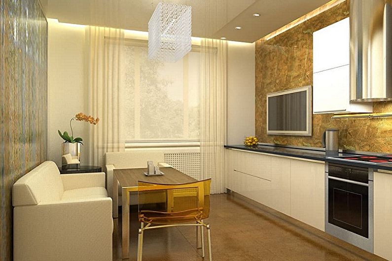 Kitchen interior design 3 by 3 meters - photo