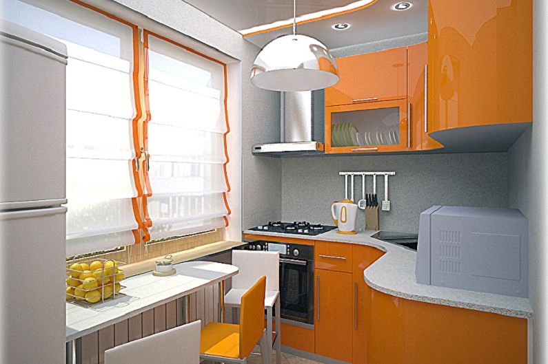 Design d'intérieur de cuisine 3 par 3 mètres - photo