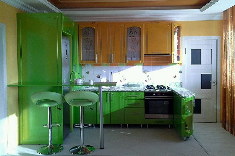 Kitchen interior design 3 by 3 meters - photo