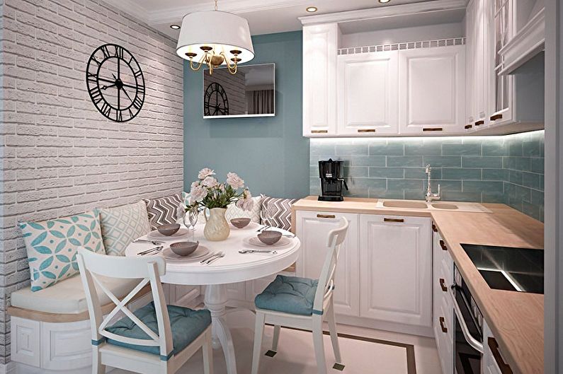 Kitchen interior design 3 by 3 meters - photo