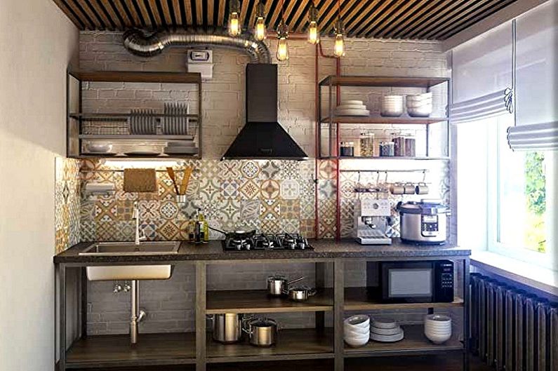 Design de interiores de cozinhas 3 por 3 metros - foto