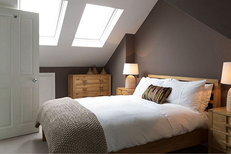 Attic Bedroom Design - Mobili e illuminazione