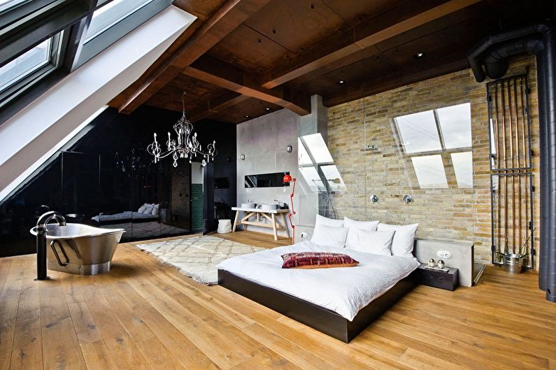 Loft loft soveværelse - Interiørdesign