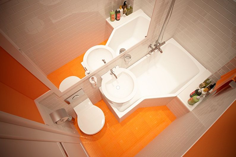 Aménagement intérieur d'une salle de bain de 5 m² - photo