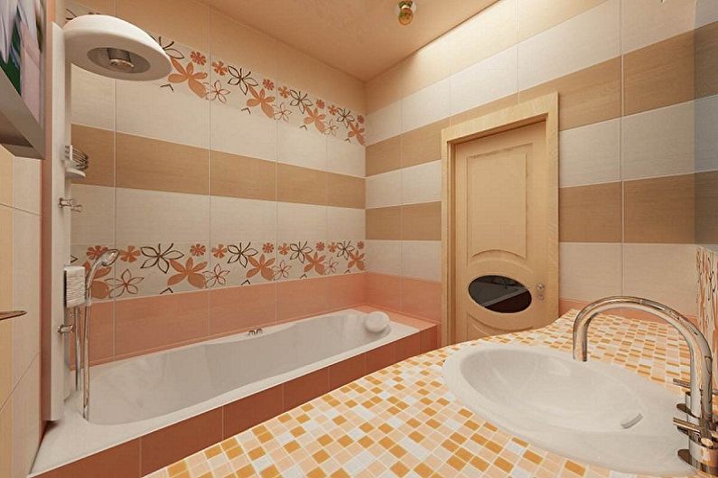 Diseño interior de un baño de 5 m2. - Foto