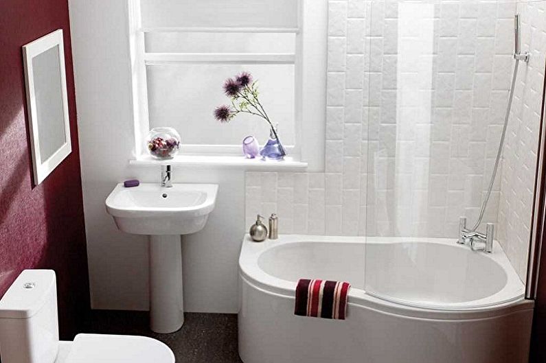 Interior design of a bathroom of 5 sq.m. - Photo