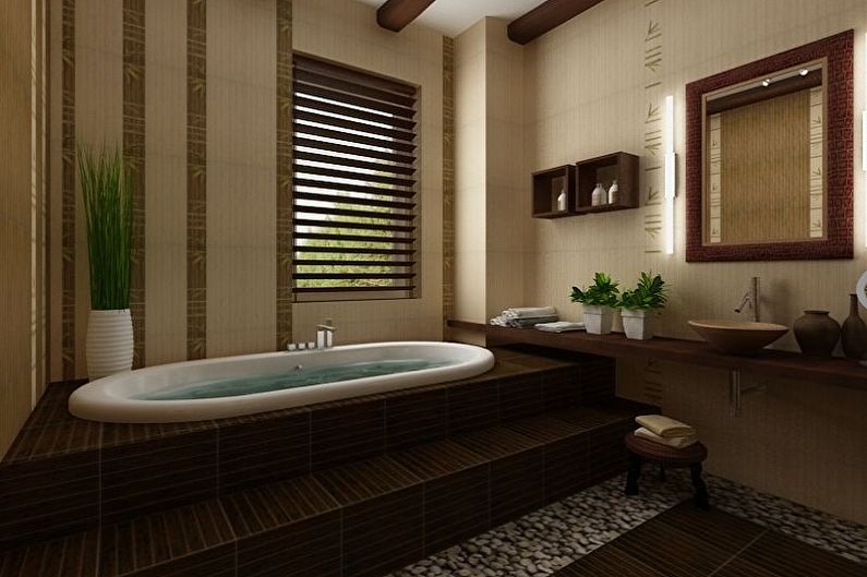 Interior design of a bathroom of 6 sq.m. - Photo