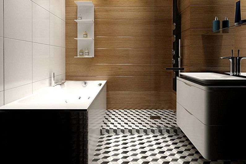 Diseño interior de un baño de 6 m2. - Foto