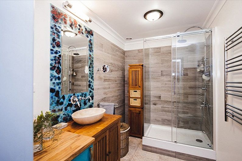 Interior design of a bathroom of 6 sq.m. - Photo