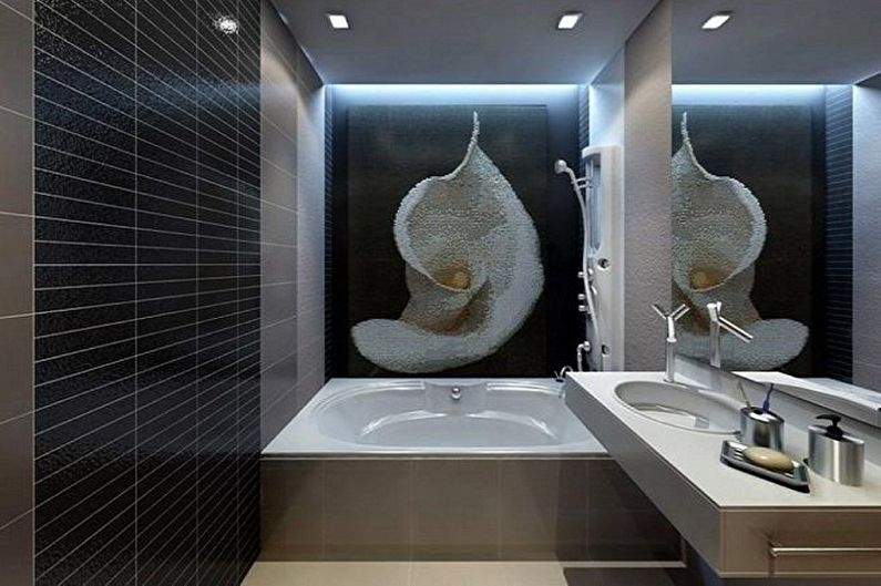 Interior design of a bathroom of 6 sq.m. - Photo