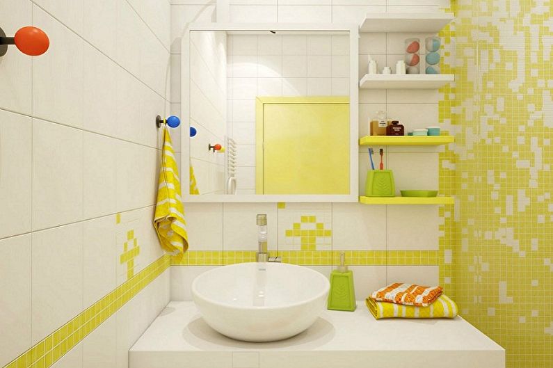 Conception de petite salle de bain - Solutions de couleur