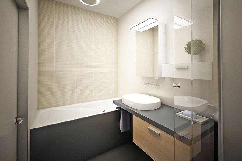 Diseño interior de un baño pequeño - foto