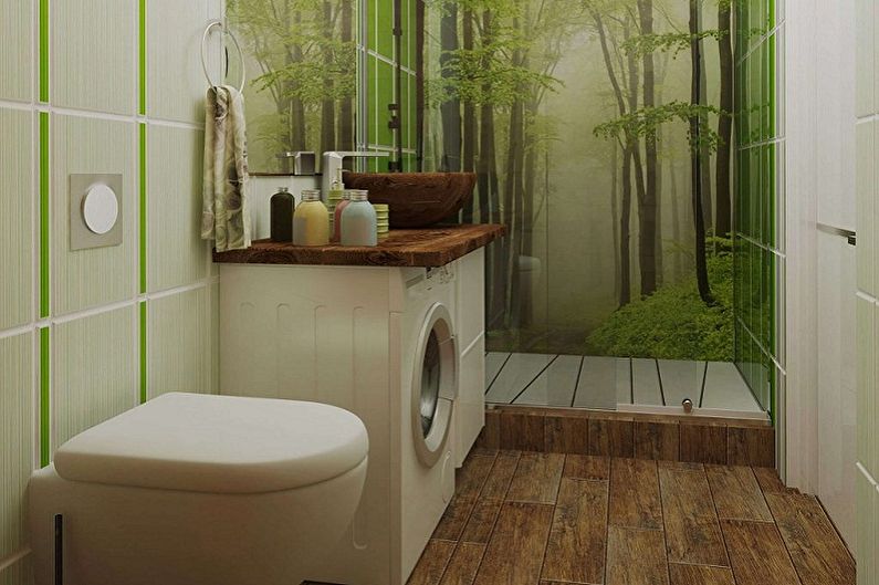 Interior design of a small bathroom - photo