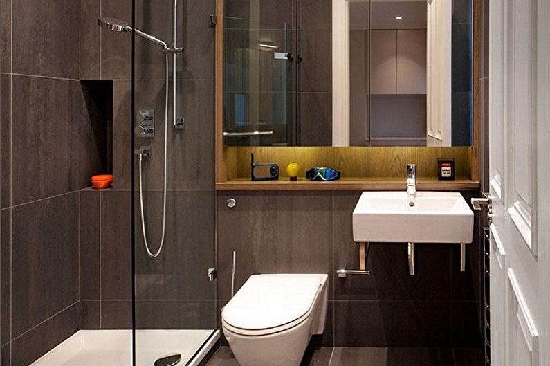 Interior design of a small bathroom - photo