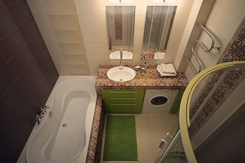 Diseño interior de un baño pequeño - foto