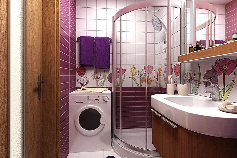 Interior design of a small bathroom - photo