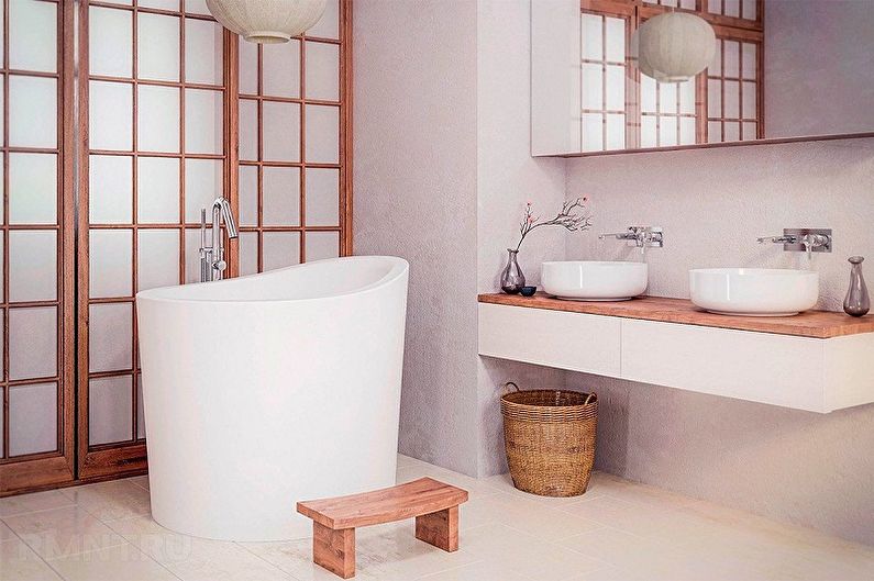 Diseño interior de un baño pequeño - foto