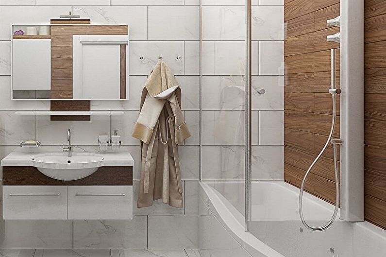 Diseño interior de un baño pequeño - foto