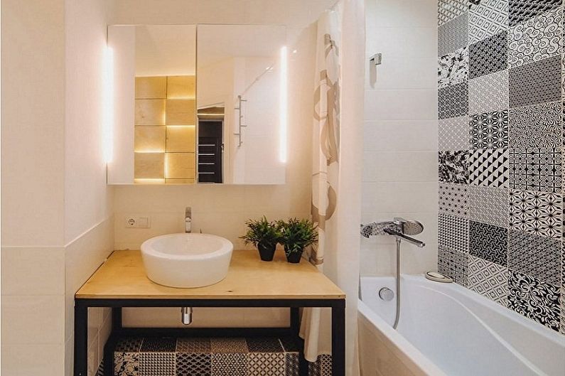 Interior design of a small bathroom - photo