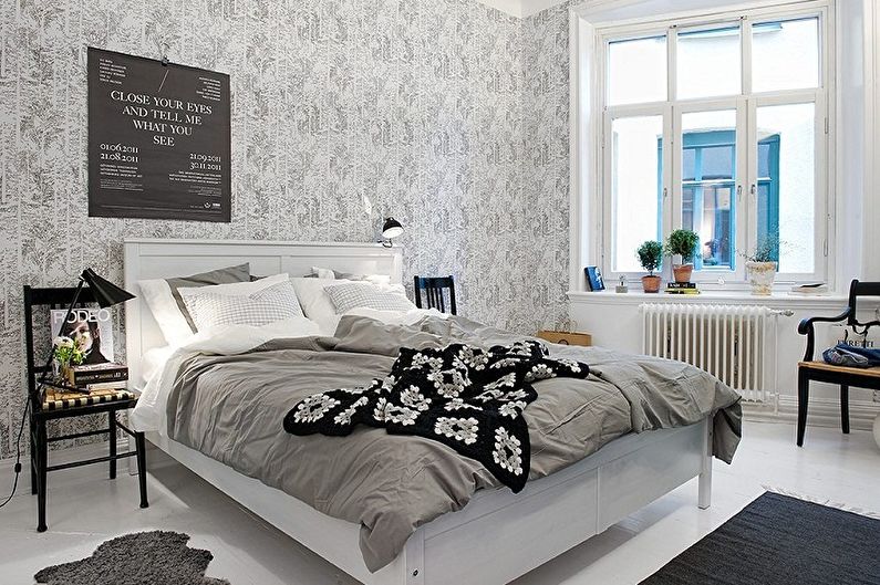 Farbtapete für das Schlafzimmer - Fotos und Ideen