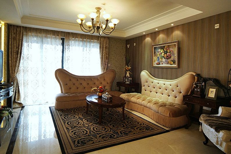 Brown Living Room Wallpaper - สีวอลล์เปเปอร์ห้องนั่งเล่น