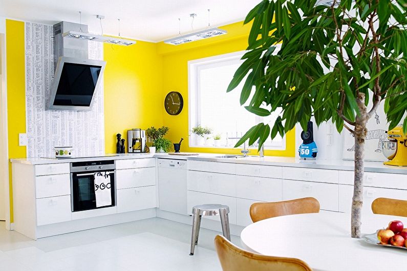 Yellow wallpaper for the kitchen - Color wallpaper for the kitchen