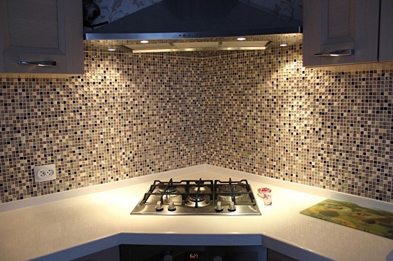 Apron dapur mosaik - foto