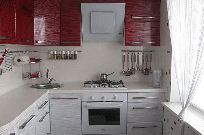 Kitchen design 4 sq.m. - Furniture