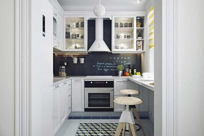 Diseño de interiores de cocina 4 m2. - Foto