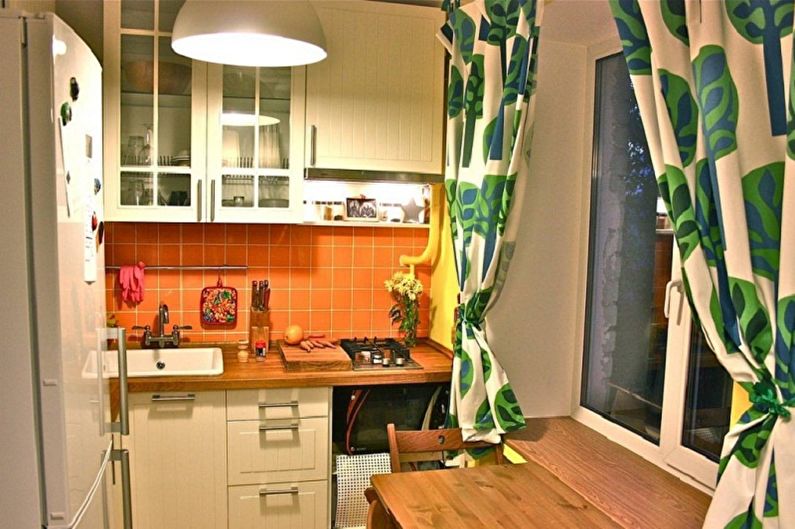 Kitchen interior design 4 sq.m. - Photo