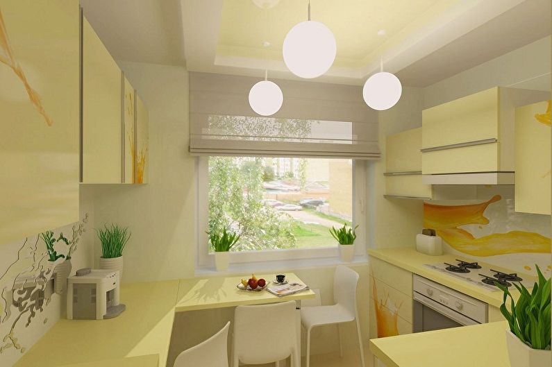 Design de interiores de cozinha 4 m² - Foto