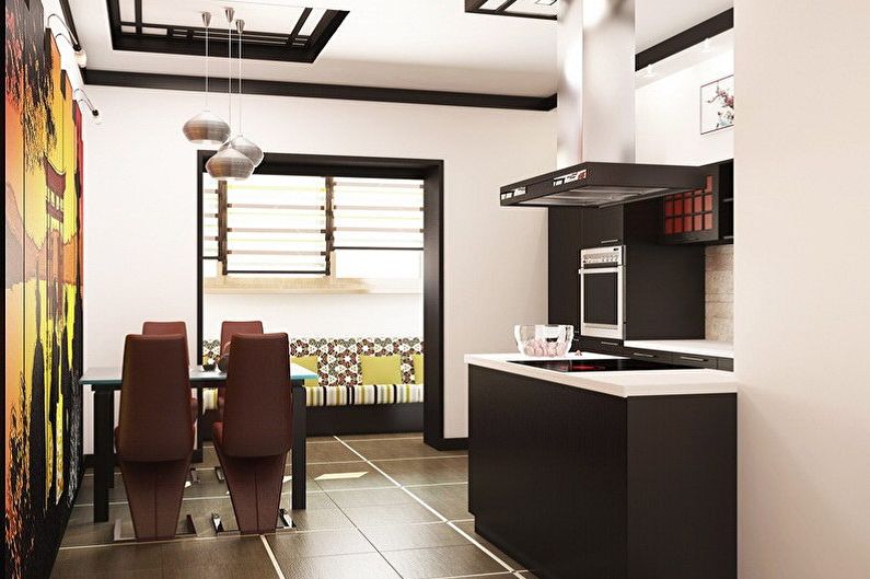 Design de interiores de cozinha 4 m² - Foto