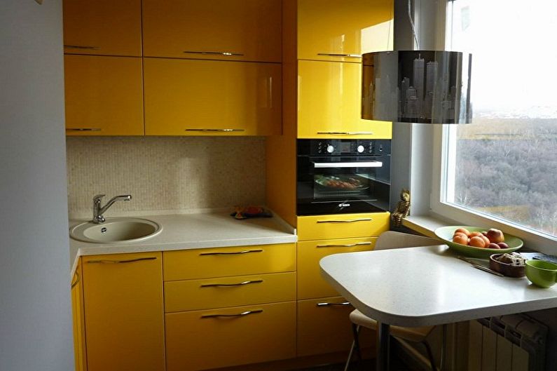 Design de interiores de cozinha 4 m² - Foto