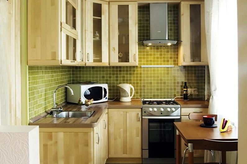 Kitchen interior design 4 sq.m. - Photo