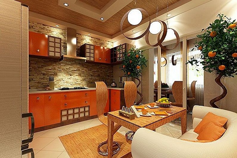 Japanese-style kitchen interior design - photo