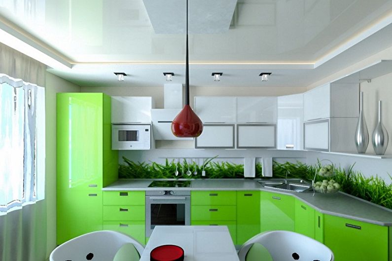 Diseño interior de una pequeña cocina - foto