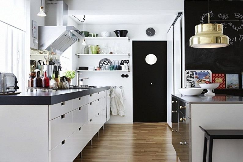 Cocina de diseño de interiores en estilo loft - foto