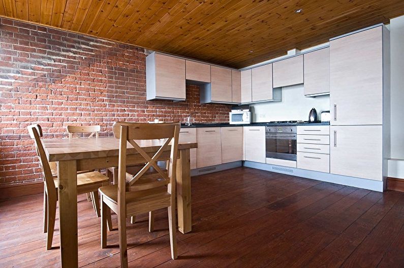 Interior design kitchen in the loft style - photo