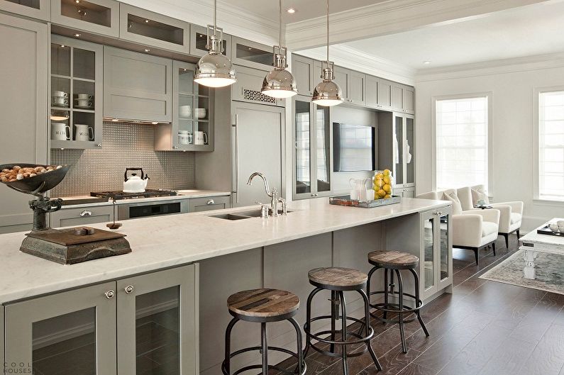 Interior design kitchen in the loft style - photo