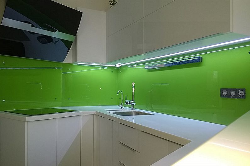 Kitchen Wall Finish - Glass Surface