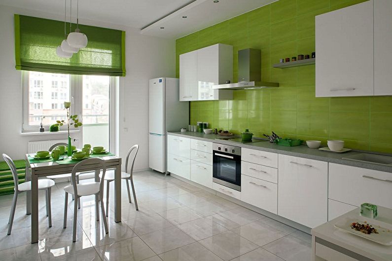 Cucina bianco-verde: 90 idee di design (foto)